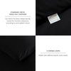 CozyLux Queen Comforter Set Black, 3 Pieces Solid Comforters Queen Size Breathable Quilted Bedding Sets