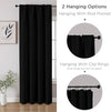 CUCRAF Black Blackout Curtains 84 inch Length 2 Panels Set