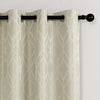 Amazon Basics Jacquard 2-Piece 100% Blackout Curtains, Living Room and Bedroom Drapes