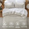 Bedsure Queen Comforter Set, Beige Soft Prewashed Bedding for All Seasons, 3 Pieces GentleSoft™ Bed Set