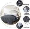 Homelike Moment Comforters Queen Size - Grey Duvet Insert Down Alternative Bed Queen Comforter
