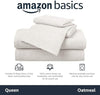 Amazon Basics 4-Piece Soft, Breathable 100% Cotton Jersey Knit Bed Sheet Set