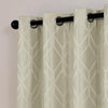 Amazon Basics Jacquard 2-Piece 100% Blackout Curtains, Living Room and Bedroom Drapes