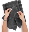 American Soft Linen Luxury 4 Piece Bath Towel Set, 600 GSM 100% Cotton Turkish Bath Towels for Bathroom, 27x54 in Large Bathroom Shower Towels, Dark Gray : Home &amp; Kitchen