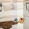 Sasttie Queen Comforter Set, 7-Piece Bed in a Bag, Pintuck Bedding Sets for All Season, Includes Comforter