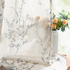 HOME Sheer Curtains 84 inches Long 2 Panels for Living Room Window Farmhouse Flax Linen Curtains