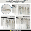 HOME Sheer Curtains 84 inches Long 2 Panels for Living Room Window Farmhouse Flax Linen Curtains