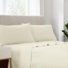 Serta Simply Clean Super Soft Hypoallergenic Stain Resistant Deep Pocket 3 Pieces Solid Bed Sheet Set, Twin, Ivory