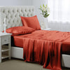 Lanest Housing Silk Satin Sheets, Full Size Satin Bed Sheet Set with Deep Pockets