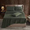 Hearth & Harbor Extra Deep Pocket Sheet Sets, Luxury Soft 6 Piece Bed Sheet Set Fits Mattress 18-24 Inches - King, Olive Green