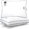 Serta Hotel Collection Bed Pillows Queen/Standard Size Set of 2, 400 Thread Count 100% Cotton Cover