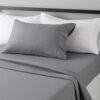 Amazon Basics Lightweight Super Soft Easy Care Wrinkle-Free Breathable Brushed Microfiber 3-Piece Bed Sheet Set