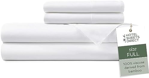 Hotel Sheets Direct 4 Piece Bed Sheet Set Full Size, 100% Viscose Derived from Bamboo Sheets Set with 2 Pillowcases