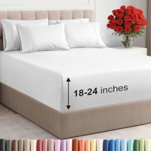 Extra Deep King Sheet Set - 6 Piece Breathable and Cooling Sheets