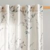 HOME Sheer Curtains 84 inches Long 2 Panels for Living Room Window Farmhouse Flax Linen Curtains