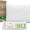 Coop Home Goods Original Adjustable Pillow, Queen Size Bed Pillows for Sleeping, Cross Cut Memory Foam Pillows - Medium Firm Back, Stomach and Side Sleeper Pillow, CertiPUR-US/GREENGUARD Gold