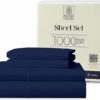 Kotton Culture 4 Pc Full Sheet Set - 1000 Thread Count 100% Egyptian Cotton Premium Hotel Luxury Bedding